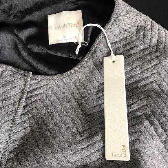 Line & Dot grey quilted bomber jacket - Picture 5 of 6